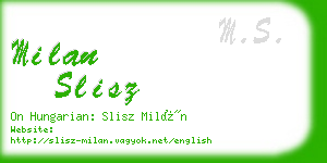 milan slisz business card